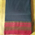 [Traditional Elegance] Ilkal Mercerized Cotton Plain Black Saree with Tope Pallu – Ilkal Beauty [1 Saree]