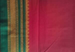 Ilkal Mercerized Cotton Plain Maroon Saree with Tope Pallu