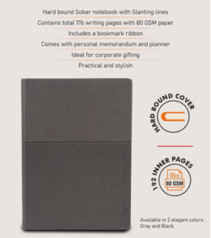 Majestic Slant Notebook with Hard Bound Cover