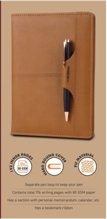 Pen-loop Notebook with Stitching Design