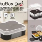 TokuBox Stack Slim Lunch Box [3 Detachable Containers | Leakproof | 2025 Model] – Smart & Convenient