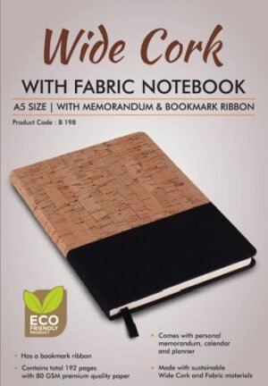 Wide Cork with Fibre Notebook