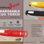 VersaBeam Focus [2025 Edition] – 2 Light Modes, Blinker & Emergency Lamp | Type-C Charging [1 Torch, 3 Functions]