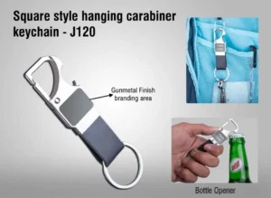 3 in 1 Hanging Carabiner Keychain with Opener