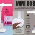 [Top 3-in-1 LED Desk Lamp] Mini Boss Rechargeable Folding Lamp with Touch Brightness & Pen Stand