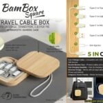 BamBox Square [All-in-1 Travel Cable Kit] – 5 Universal Connectors in a Magnetic Bamboo Case