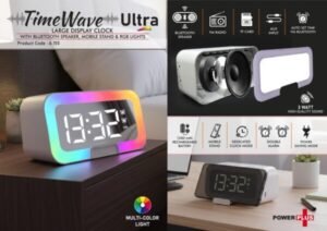 Large Clock Bluetooth Speaker with Mobile Stand
