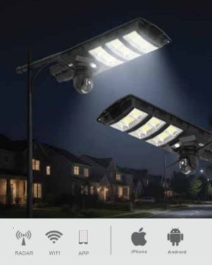 solar camera street light