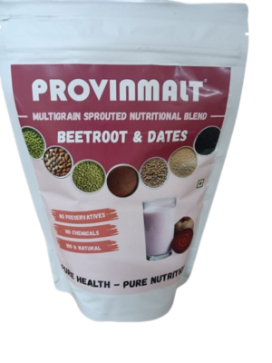Sprouted multigrain nutritional blend with beetroot and dates