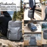 Weekender duffel backpack bag [2-in-1 Duffel + Backpack] – Large, Water-Resistant & Perfect for Overnight Trips