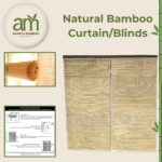 [Eco-Friendly] Bamboo Roll-Up Blinds – [8 Sizes Available] Natural Light Control & Privacy Shade